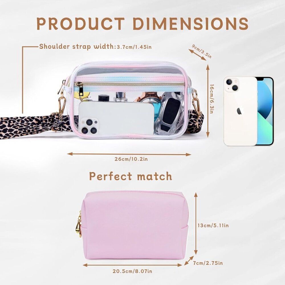 Versatile Clear Purse With Adjustable Strap - Sta… - image 6